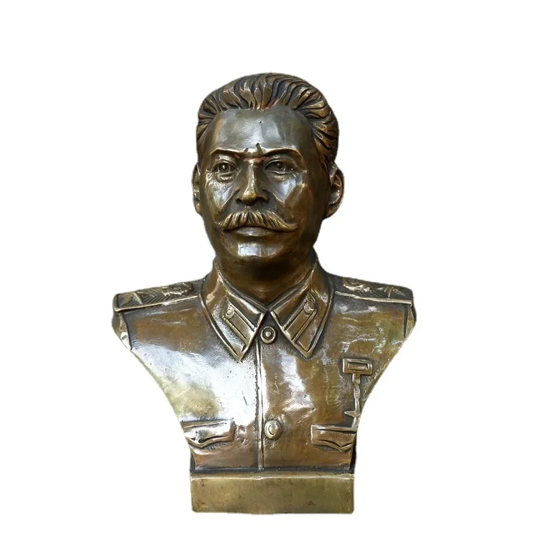 

[Crafts] Soviet union Great leader Stalin Bust Bronze Statue model home decoration room table ornaments Bar office decoration