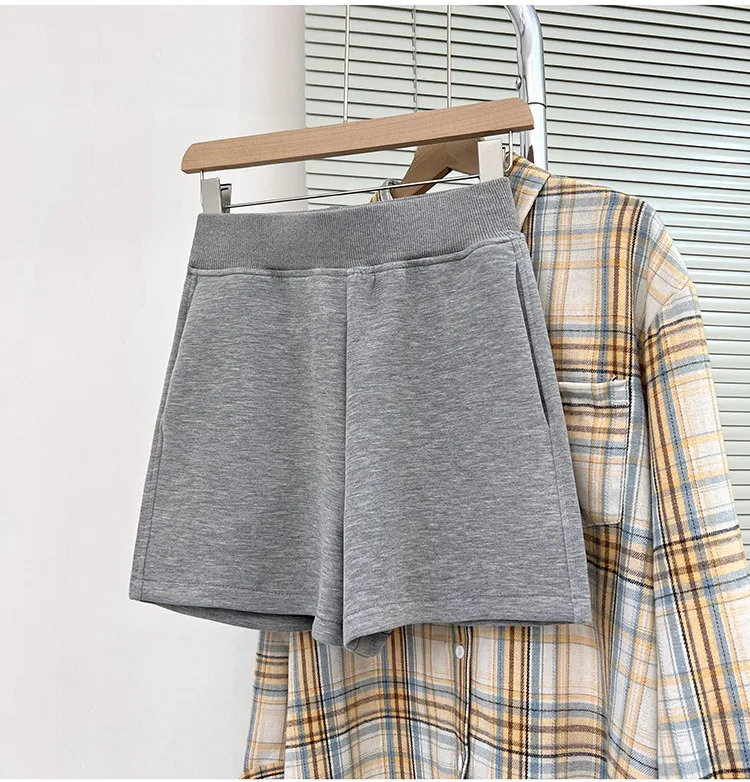 

Новые женские повседневные шорты с высокой талией, летние, тонкие, свободные, широкие, с карманами, А-силуэт, модель 2026 года, U66