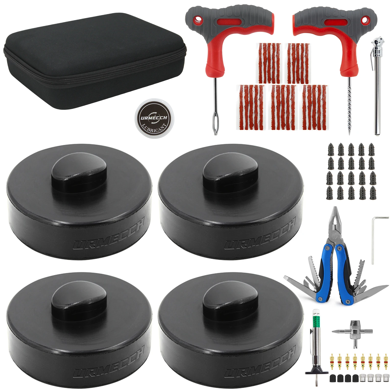 Jack Pad and Tire Repair Tool Kit for Porsche 911 964 993 996 997 928 Cayman Boxster Auto Flat Tire Emergency Puncture Repair