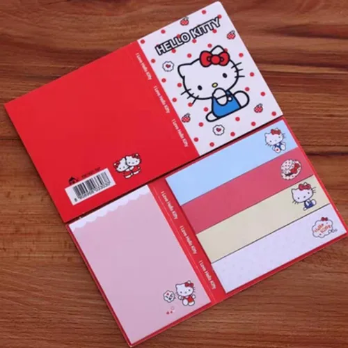 Imagen 2 del producto 30 unids/lote Kawaii Sanrio Kitty Bloc de notas N veces notas adhesivas papelería etiqueta Bloc de notas planificador pegatina suministros postales escolares