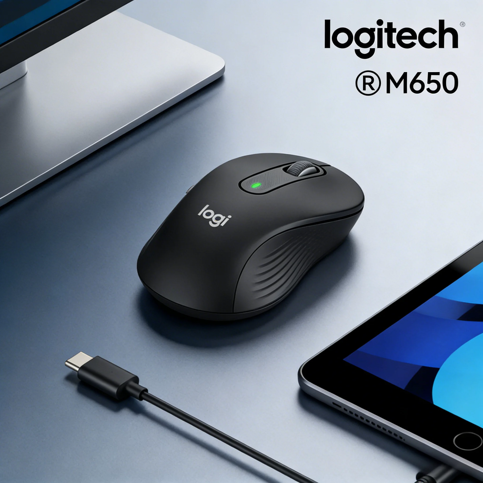 

Logitech M650 /M650L 2000DPI Tracking Mouse SmartWheel Fast Scroll Multi-Device Compatible