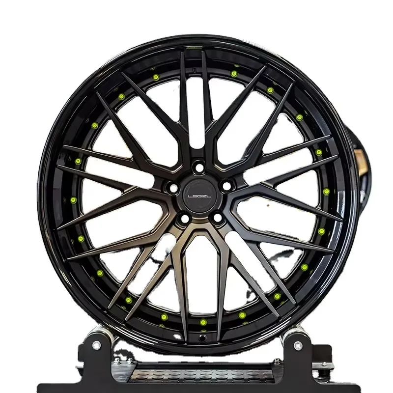 High-end customized deep concave forged alloy wheel hub, multi-inch single-piece sport rims, 5×3 PCD, gold polished finish
