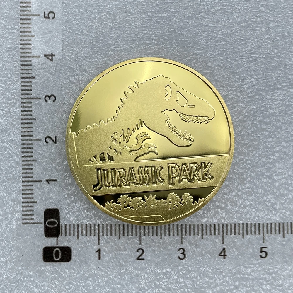 new arrival dinosaur jurassic park gold coin collectibles united states fossil challenge coin movie souvenir home