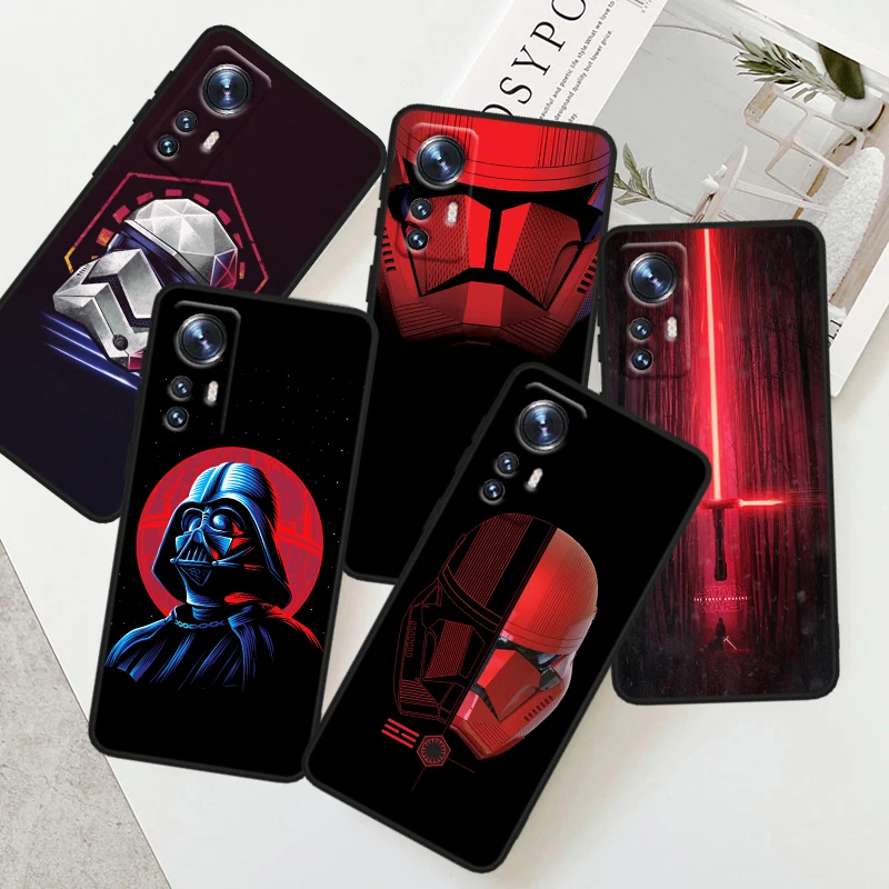 

S-tar W-ars Art For Xiaomi Mi 14 13 12T 12S 12X 12 11i 11X 11T 11 Ultra Lite Pro Soft Silicone Black Phone Case