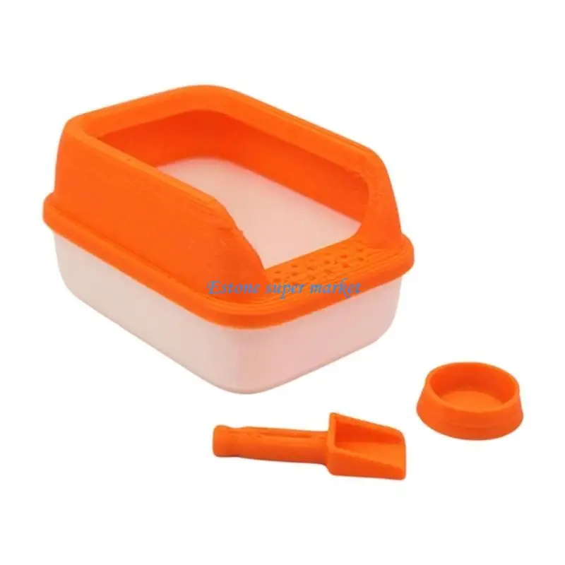 

090B Pet Litter Box Model Dollhouses Pet Supplies 1:12 Scale Realistic Playset