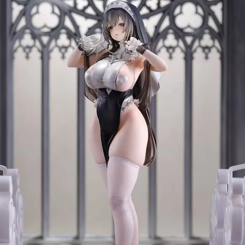 

Hot Replica 25cm Pure Prayer Sister Anime Figures Sexy Girl Figures Pvc Statue Room Decoration Collection Model Toys Gifts