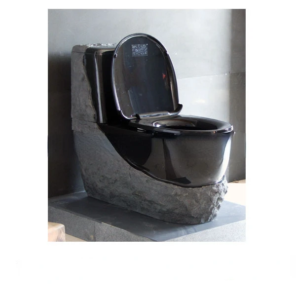 Durable and luxurious black natural stone toilets