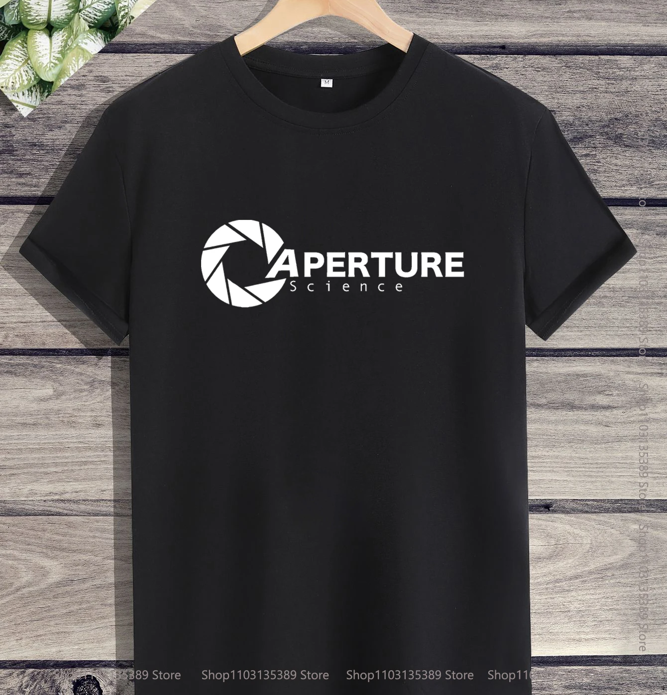 Half-Life 2  Aperture Science Logo Game Cotton Unisex T-shirts  Hot Hipster Time Travel T Shirt Men Tops Men Clothing Harajuku