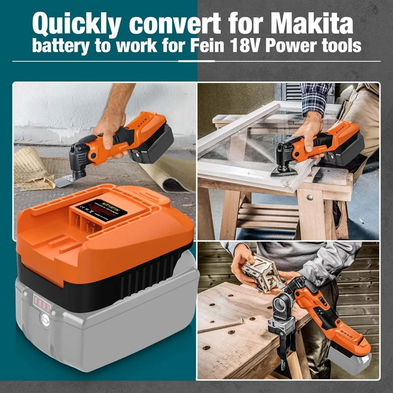 Адаптер аккумулятора MT18FIN для литий-ионного аккумулятора Makita 18 В, преобразователь в аккумулятор для электроинструмента Fein 18 В для аккумулятора FEIN ABS 18