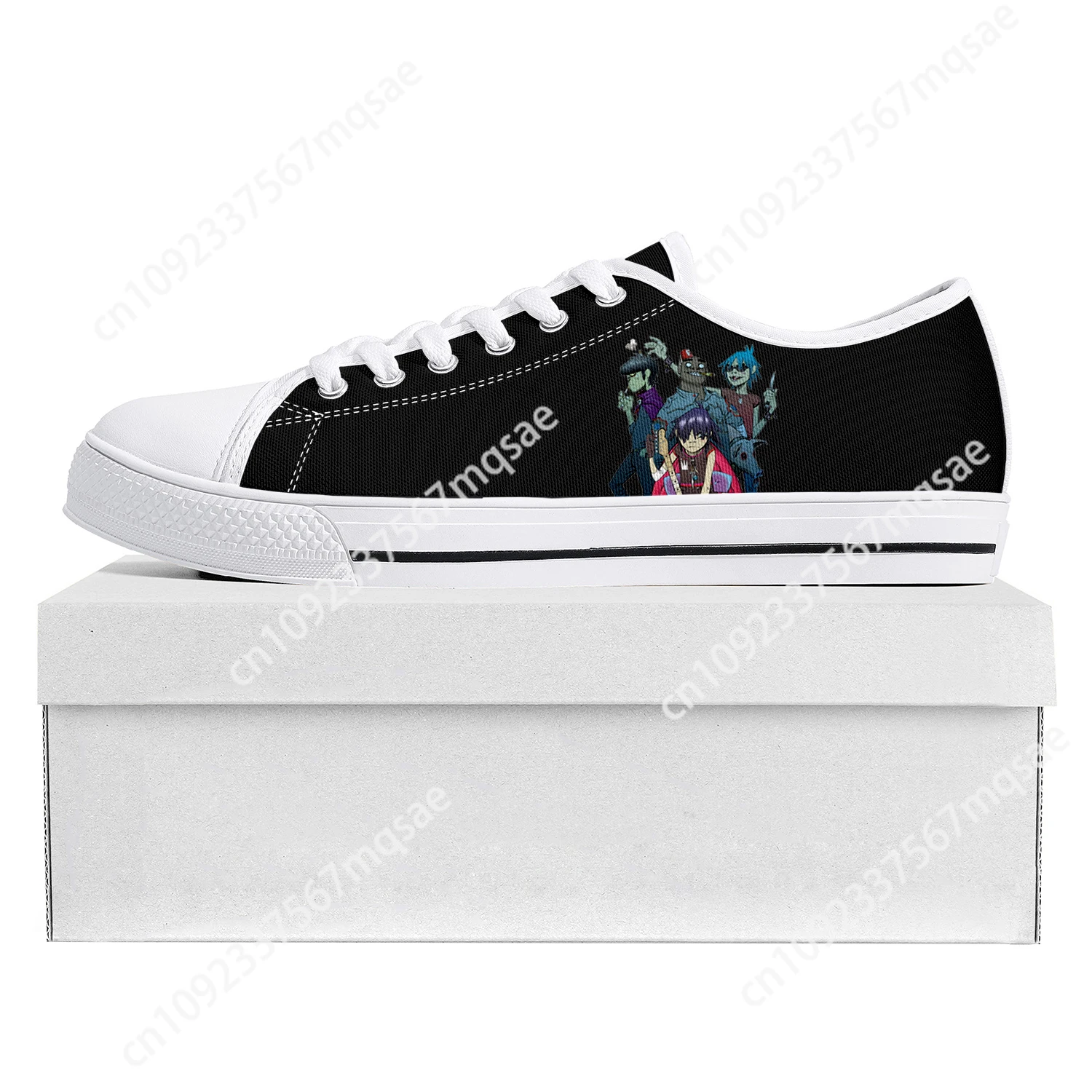 

Gorillaz Virtual Rock Band Fashion Low Top High Quality Sneakers Mens Womens Teenager Canvas Sneaker Couple Shoes Custom Shoe