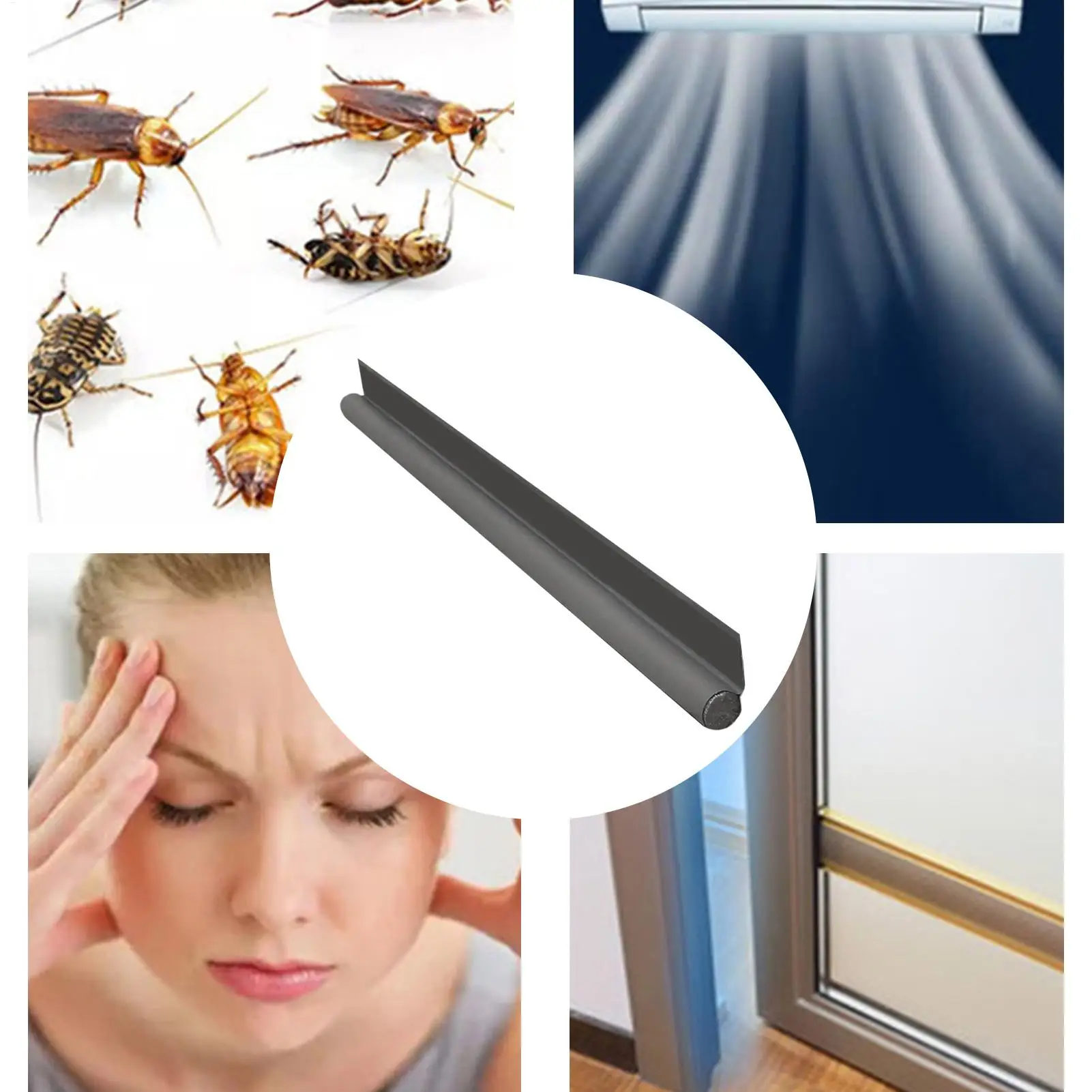 96x8x3 سنتيمتر تحت الباب الضوضاء سدادة الباب الرياح سدادة الصوت مانع الفجوة حشو متعددة الأغراض ذاتية اللصق الباب مشروع سدادة