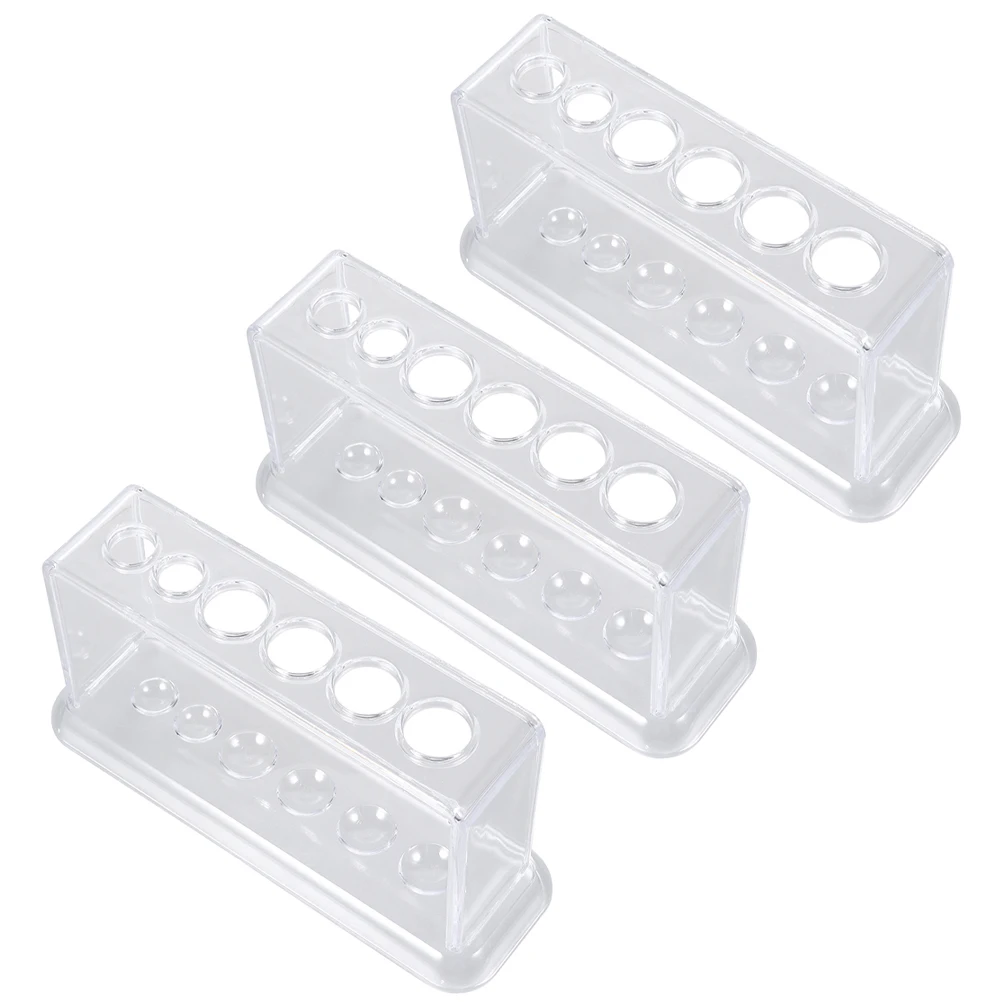 

3 Pcs High Transparency Test Tube Rack Teaching Aids Laboratory Plastic Tubes with