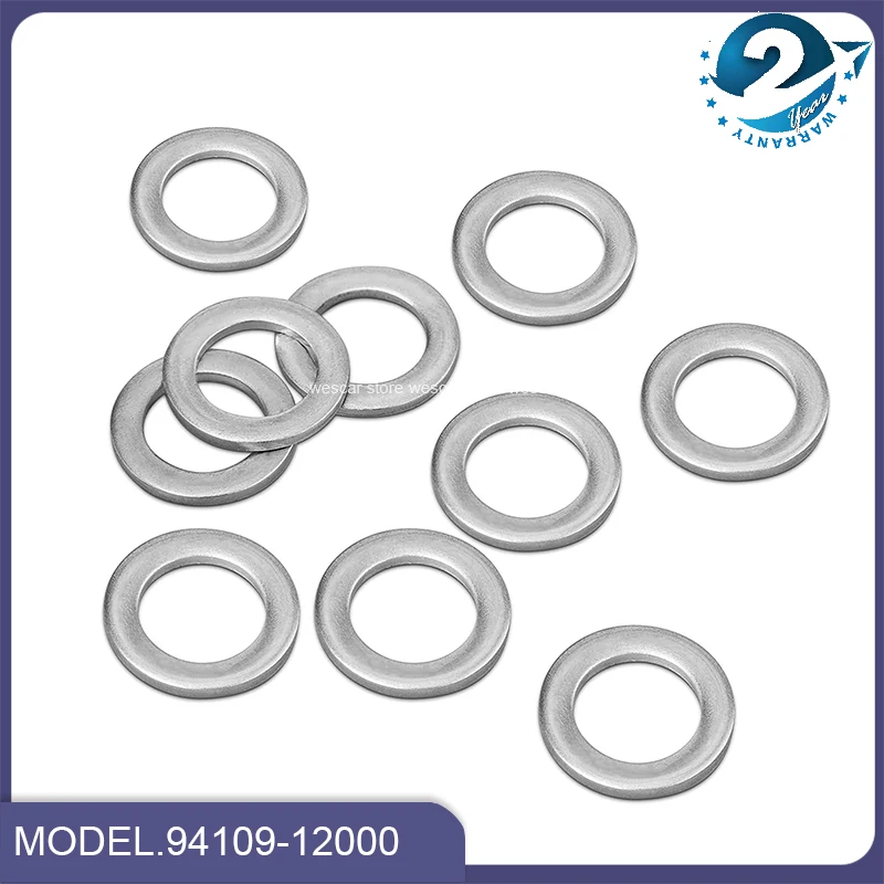 10pcs Oil Drain Plug Crush Washers 12mm For Honda Odyssey Accord Civic Crv Acura Mdx TL 94109-12000 9410912000 94109 12000