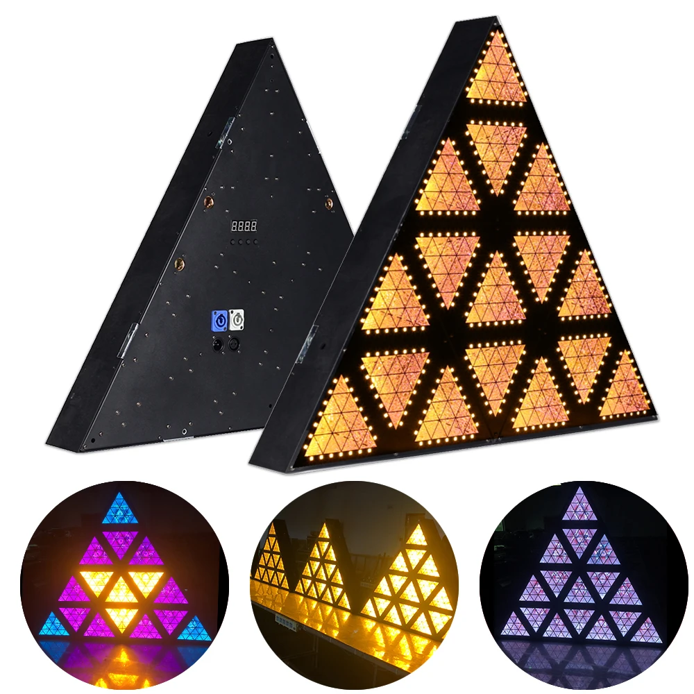 LED Triangle Pixel Control Light RGB 3IN1 Stage Stitching Effect Light 6/19/80/208 Channel 1800K DMX DJ Disco Background Lamp