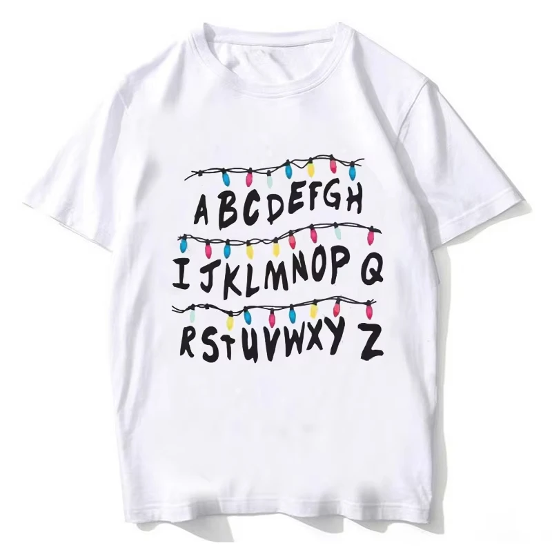 2026 New Style High Quality Stranger Christmas Light T-shirt Monster Graphic T Shirts Gothic Fashion Vintage Tees for Women