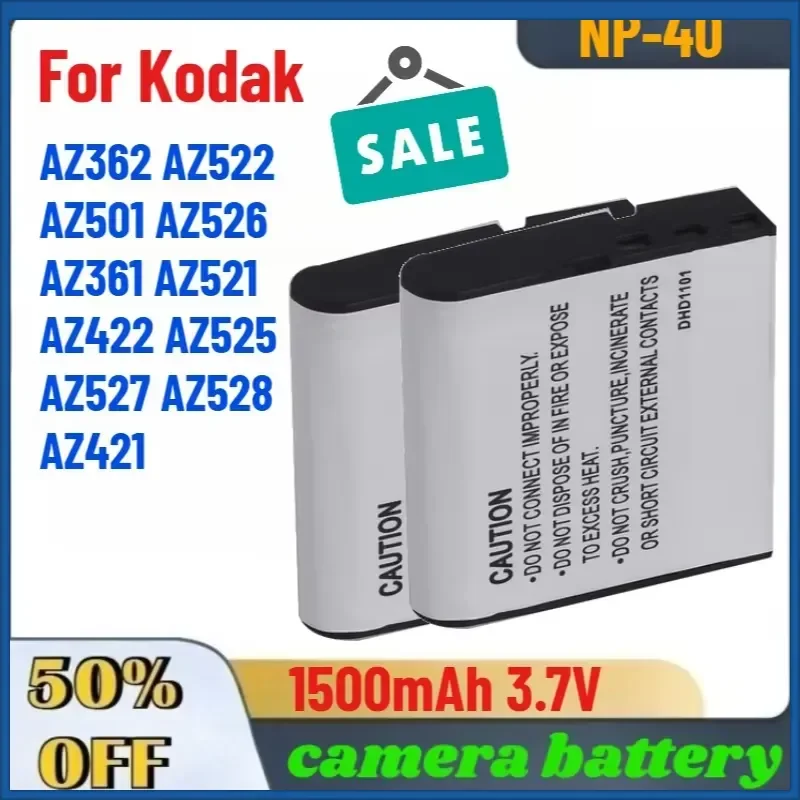 1500mAh 3.7V NP-40 Digital Battery for Kodak AZ362 AZ522 AZ501 AZ526 AZ361 AZ521 AZ422 AZ525 AZ527 AZ528 AZ421 Camera
