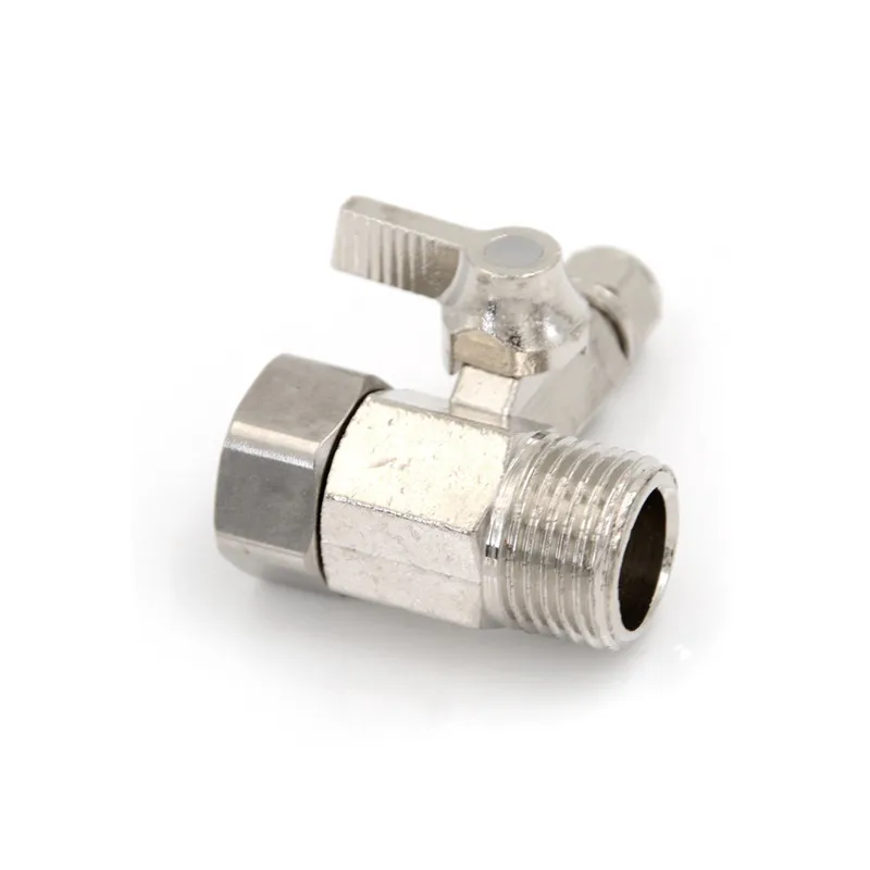 Water Filter Purifier Adapter 1/2 To 1/4 Ball Valve Faucet Tap Safe Copper Nickel Plating Ball Faucet Valve