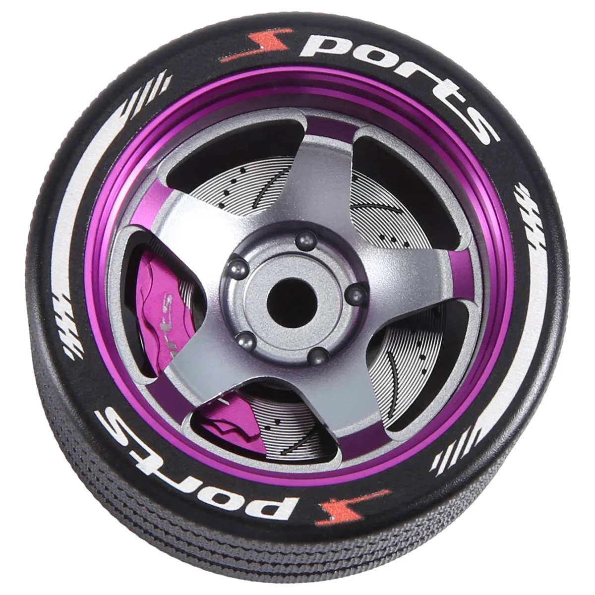 

For SANWA MT4/FUTABA 4PX /Flysky NB4 /KO EX Next /WFLY X9 Remote Control Universal Metal Handwheel Steering Wheel Purple