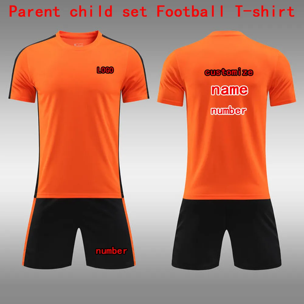 

Kids Football Jersey Parent Child Set Boy Soccer Jersey team Training Tracksuit Children Set Soccer Breathable Football Uniform