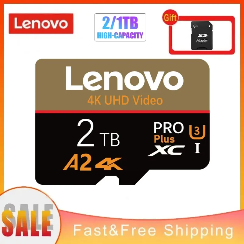 Lenovo 2TB Memory Card 512GB Class10 Micro TF SD Card 128GB Antimagnetic MINI SD Card Micro Flash Card 256GB For PC Tablet Phone