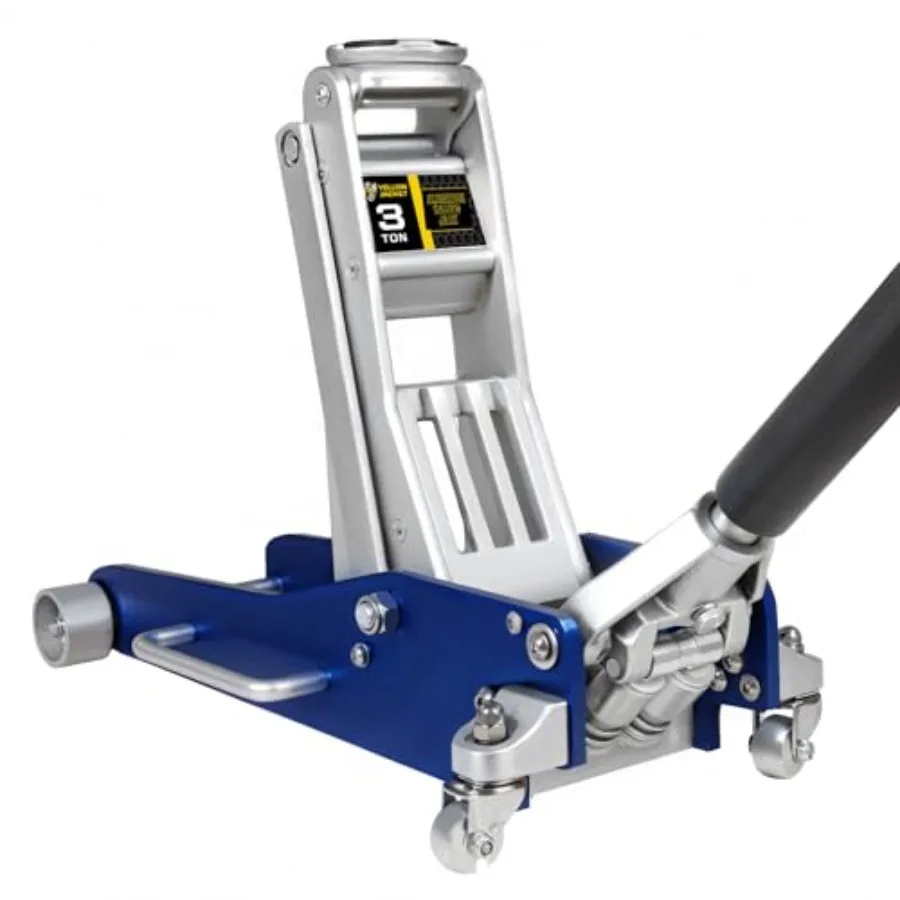 

3 Ton Floor Jack Full Aluminum Ultra Lightweight Quick Rise Racing Floor Car Jack with Dual Pump Fast Lifting Low Profile Jack