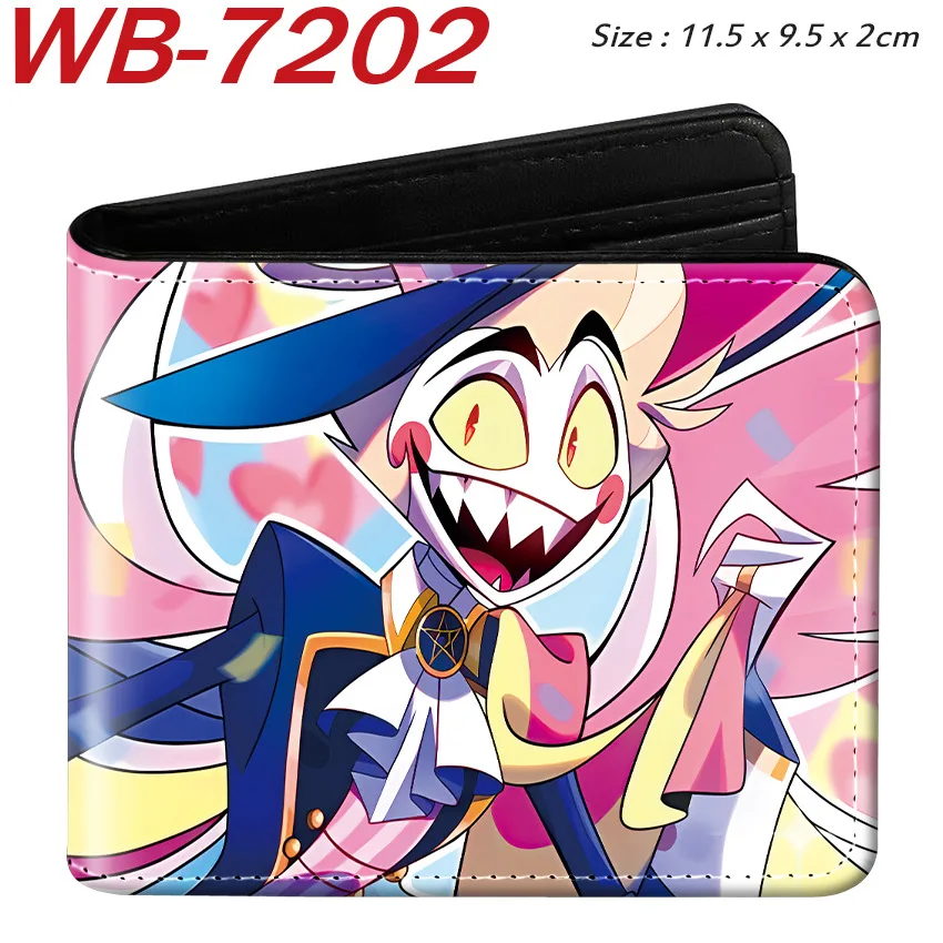Anime Hazbin Hotel Charlie Morningstar Vaggie Angel Dust Figure Anime Cartoon Print Fashion Short Wallet Pu Change Card Bag Gift view 4