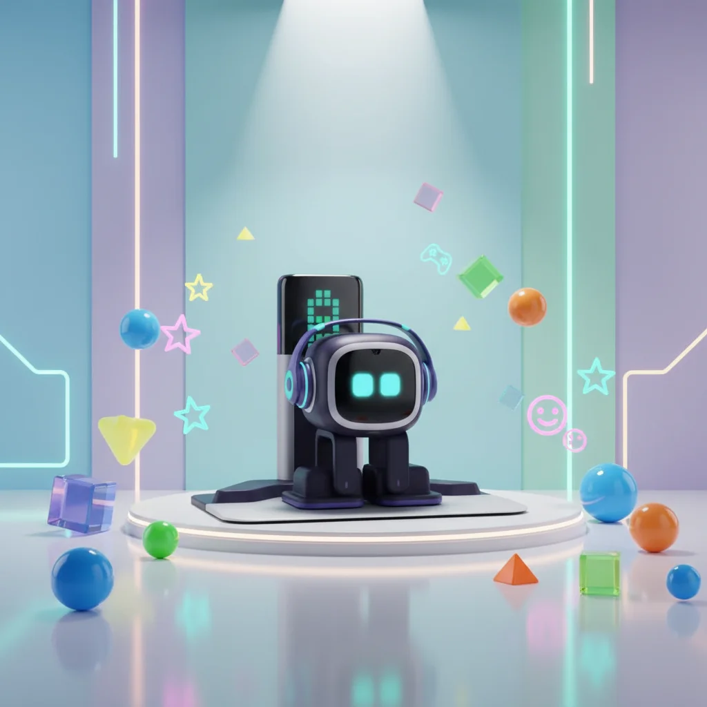 Smart Educational Emotional Companion Robot Emo Ai Toy With Oled Display App Control For Kids Home & Desktop Use