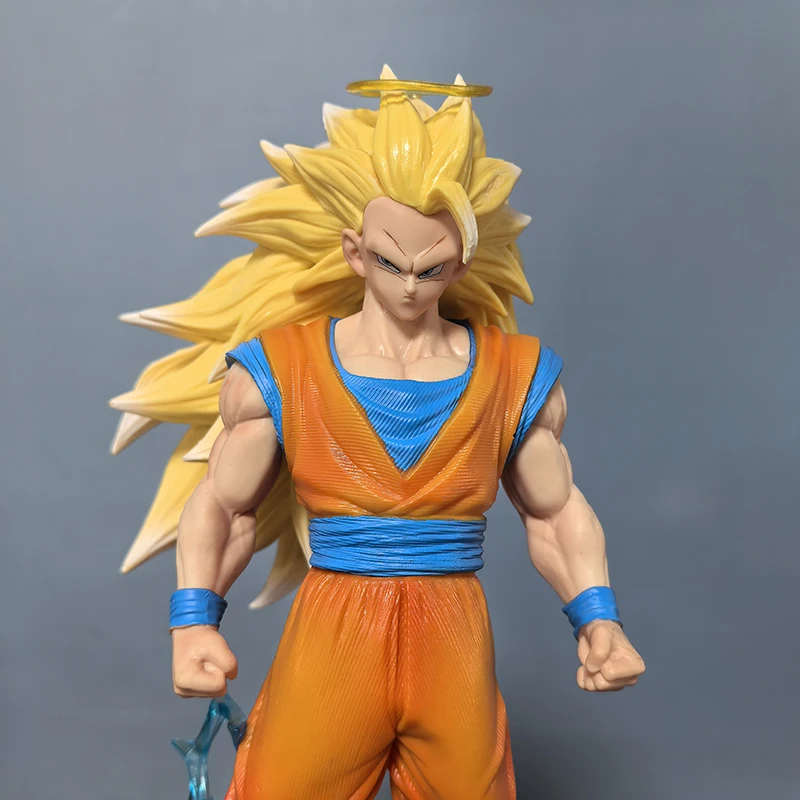 35cm Dragon Ball Z Action Figure Gk Super Saiyan Ssj3 Son Goku Tien Shinhan Pvc Replaceable Head Collection Model Toys For Gift