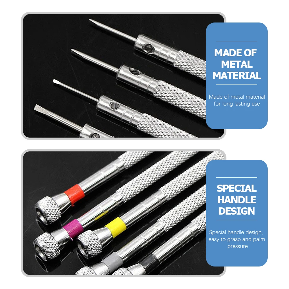 

5Pcs Screwdriver Set Mini Metal Watch Repair Kit Digital Video Tools Portable Jewelers Eyeglass Gadgets Maintenance