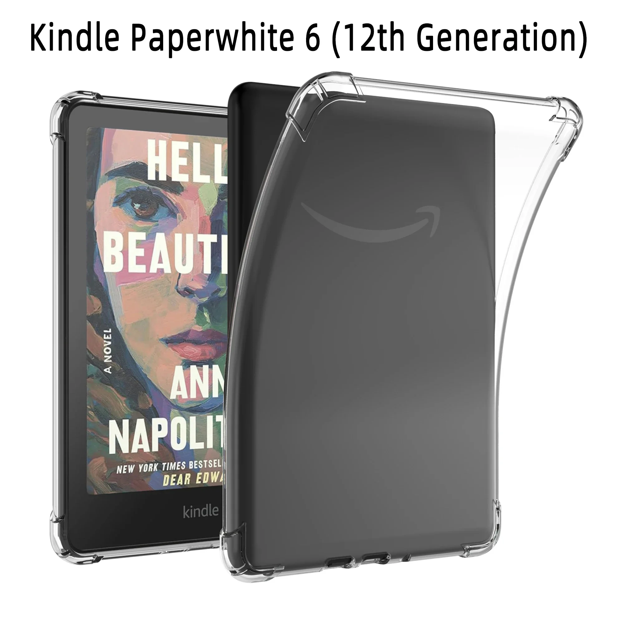 For Kindle Paper White 2024 12th Generation Transparent Protective Cover Four-corner Anti-fall Anti-scratch Dustproof Simple