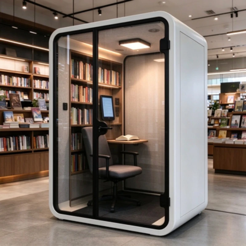 SpaceUnited Soundproof Acoustic Office Pod Glass Office Partition Phone Booth Modular Meeting Cabin for Office