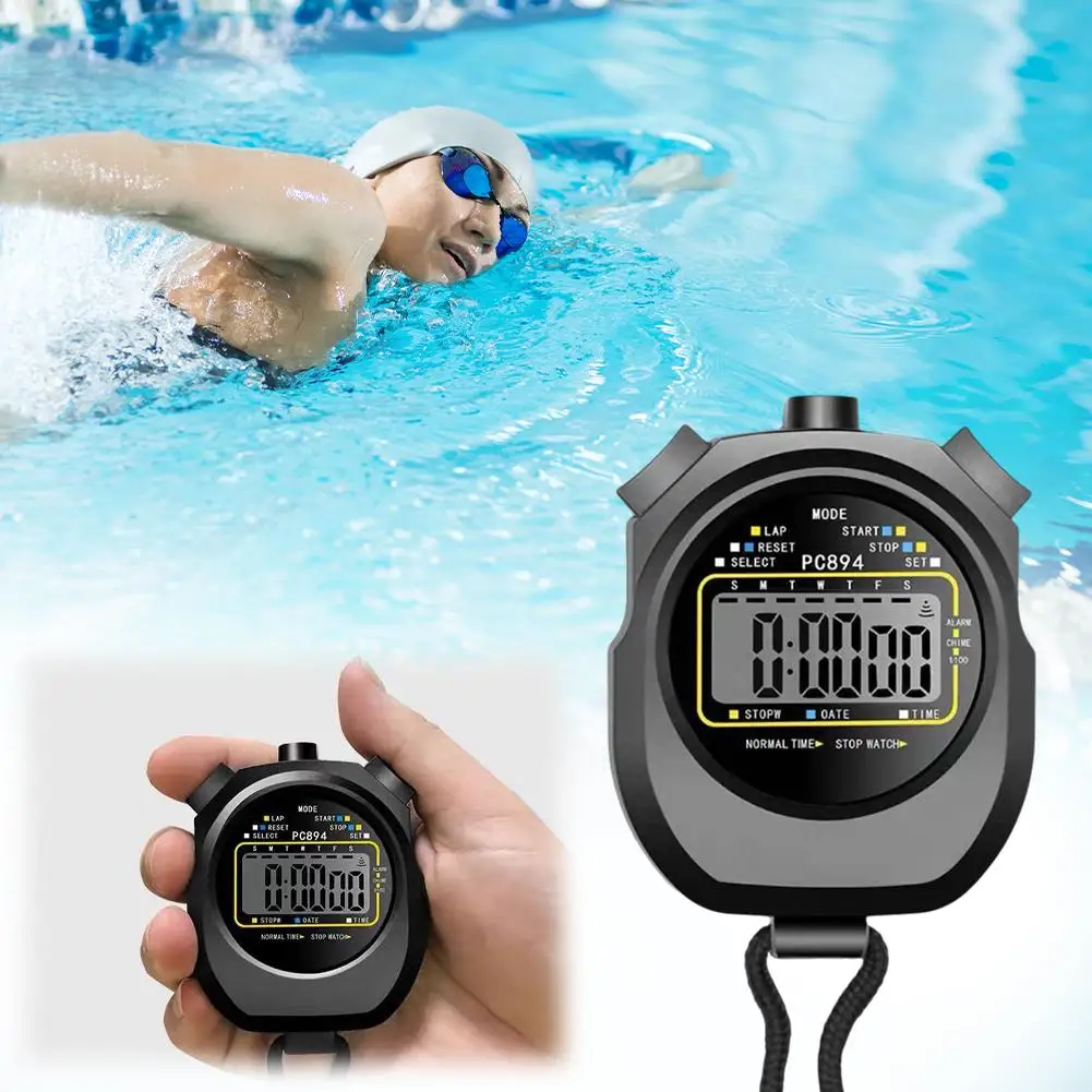 Waterproof Sports Referee Stopwatch Timer Fitness Running Field And Stopwatch Training Track S6N4