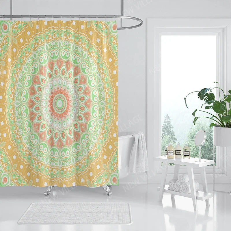 Waterproof fabric shower curtains Bathroom curtain accessories 180x200 Bath curtain for shower 240*260 nordic boho decoration