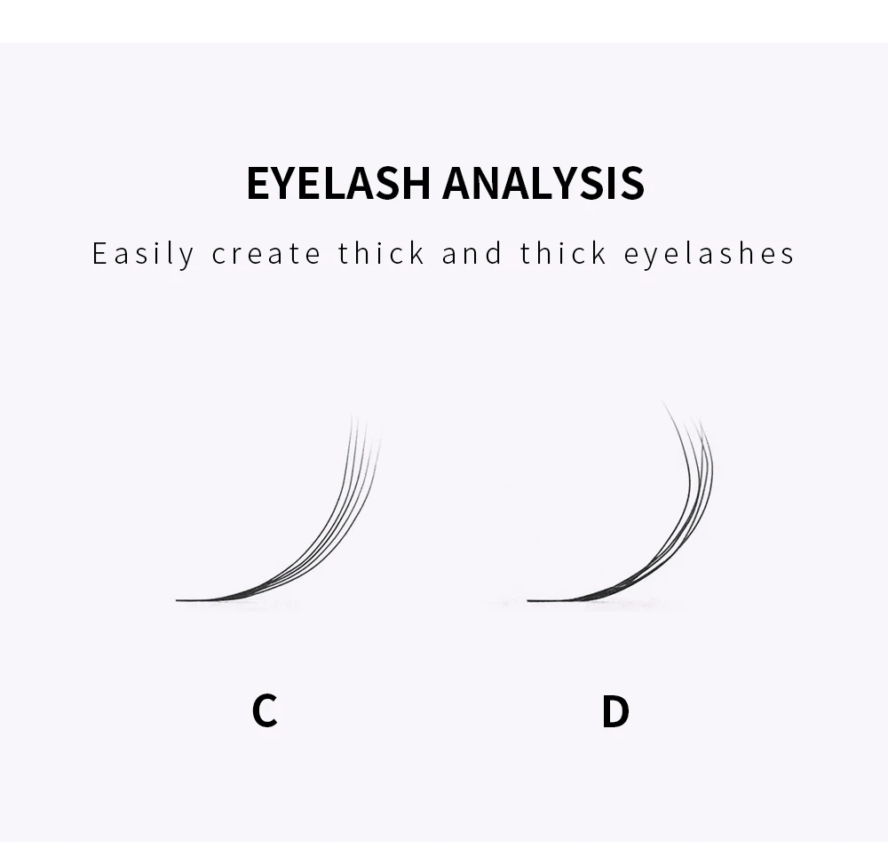 GLAMLASH 4DW 5DW 0,10mm Curl Wimpernverlängerung Künstliche Wimpern – Detail 15
