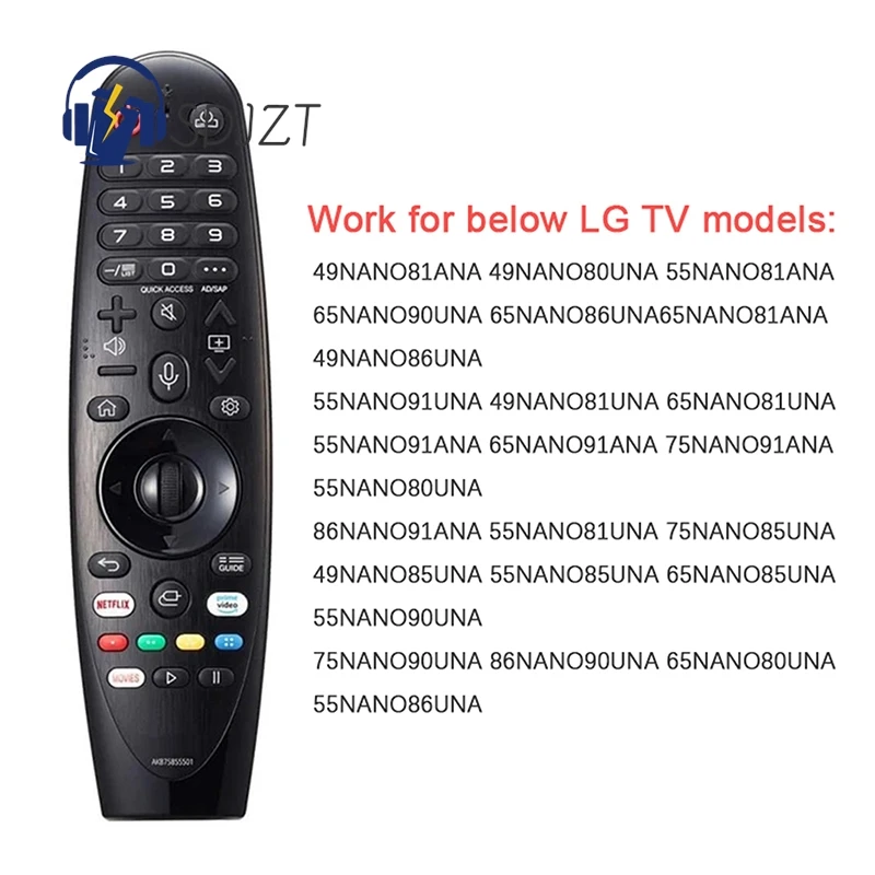 1 szt. AKB75855501 MR20GA pilot zdalnego sterowania na podczerwień nadające się do LG Smart pilot do telewizora Control Universal