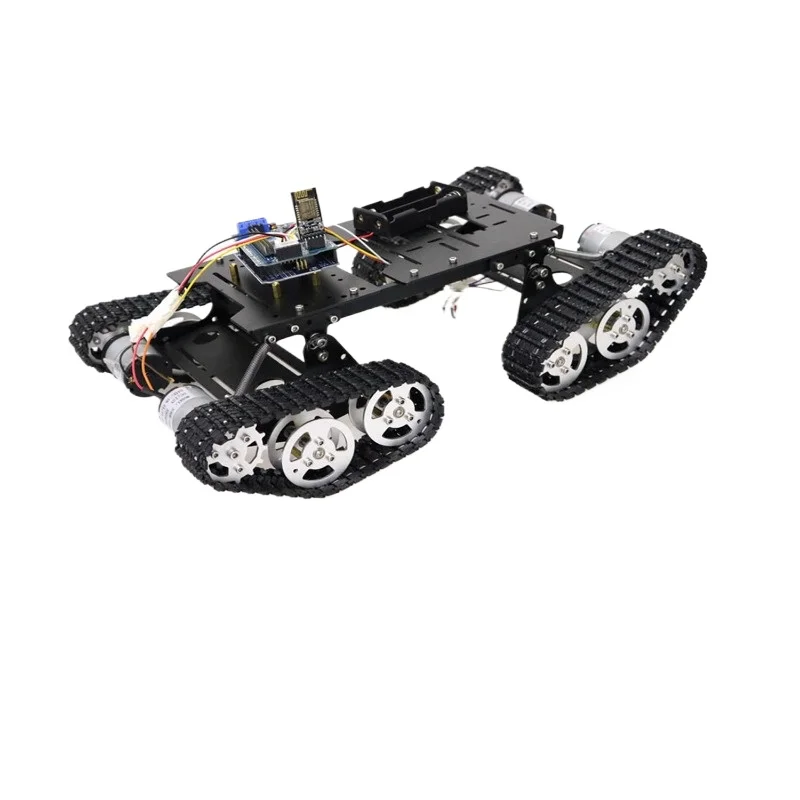 

TS400 tracked shock absorber chassis 4-wheel drive off-road vehicle robot intelligent wireless remote control car Bluetooth