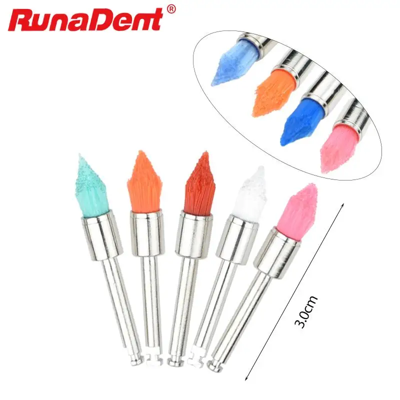 

100Pcs New Color Nylon Latch Flat Polishing Polisher Prophy Brushes Dental Brush for Sale