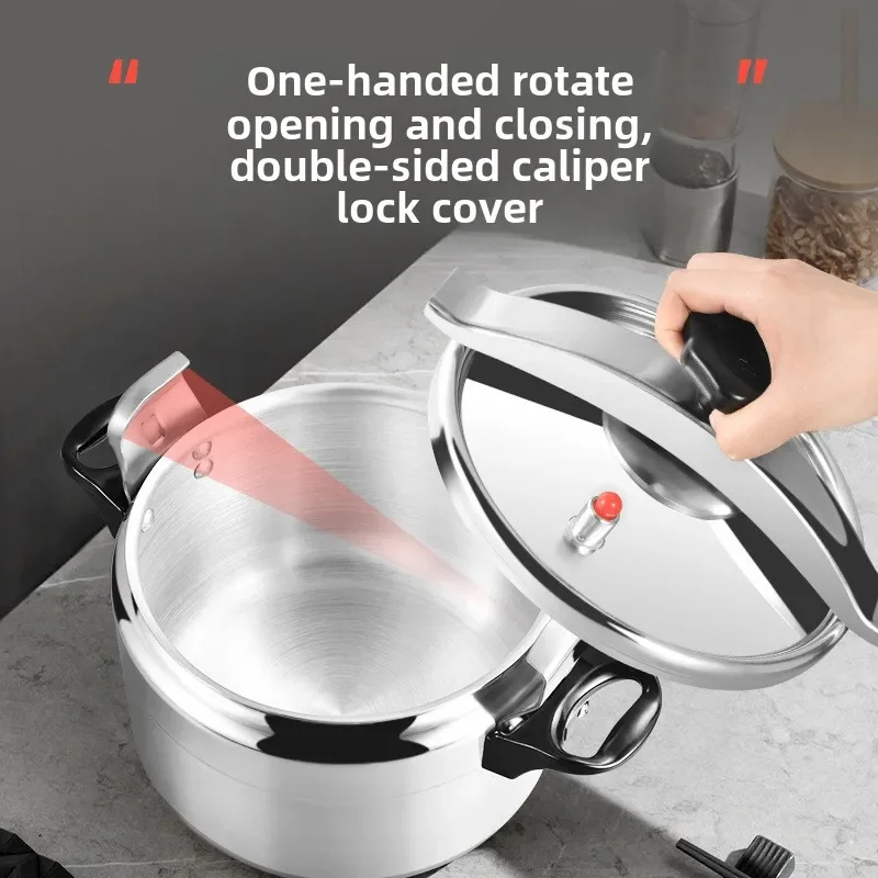 5/7L Professional Pressure Cooker Heavy-Duty Aluminum Multifunctional Explosion-Proof Cooking Pots for Gas Cooker