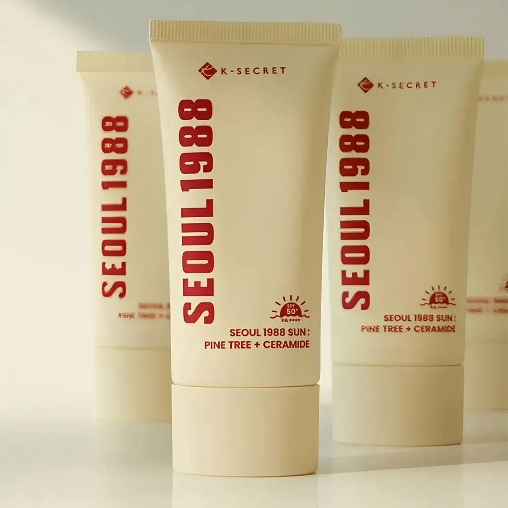  واقي من الشمس الكوري سيول 1988 50 مل SPF50 + تبييض مهدئ للحماية من أضرار الأشعة فوق البنفسجية ترطيب أساسيات العناية بالجسم في الهواء الطلق #4