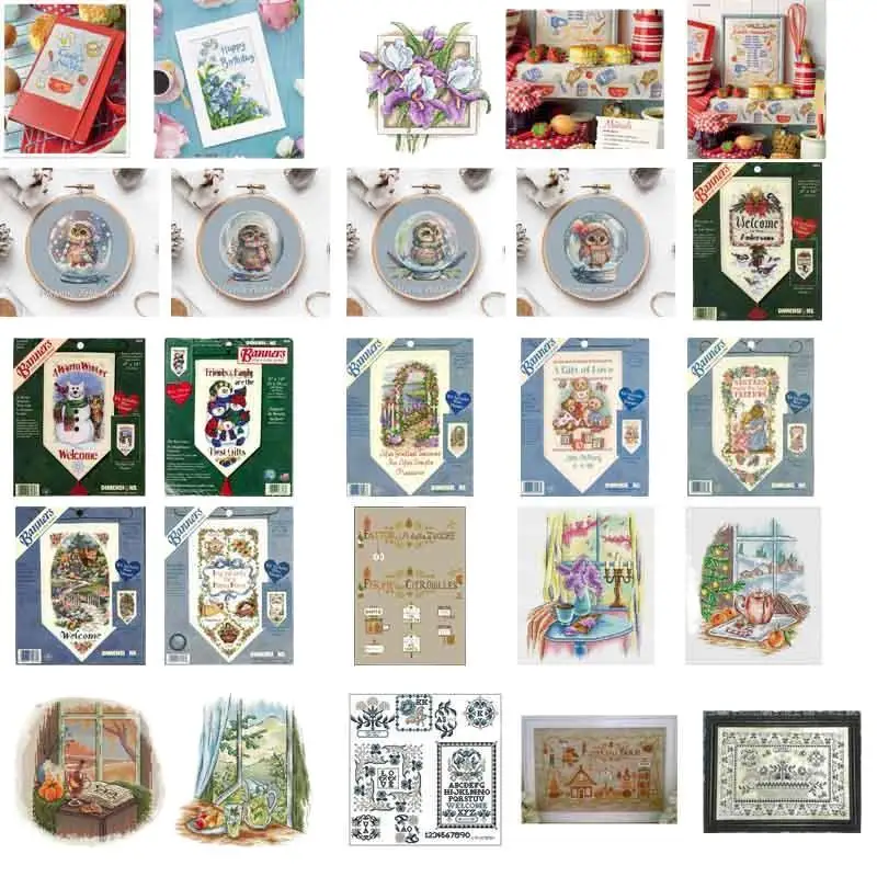 PDF by E-mail Selling 5-99 Cross Stich Embroidery set Electronic drawing Cross Stich Needlework