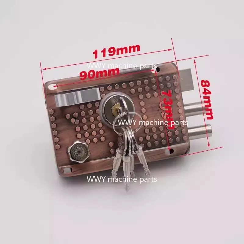 Suitable for External Iron Door Locks, Anti-theft Locks, Multiple Safety Locks, Furniture Hardware, Wooden Door Locks