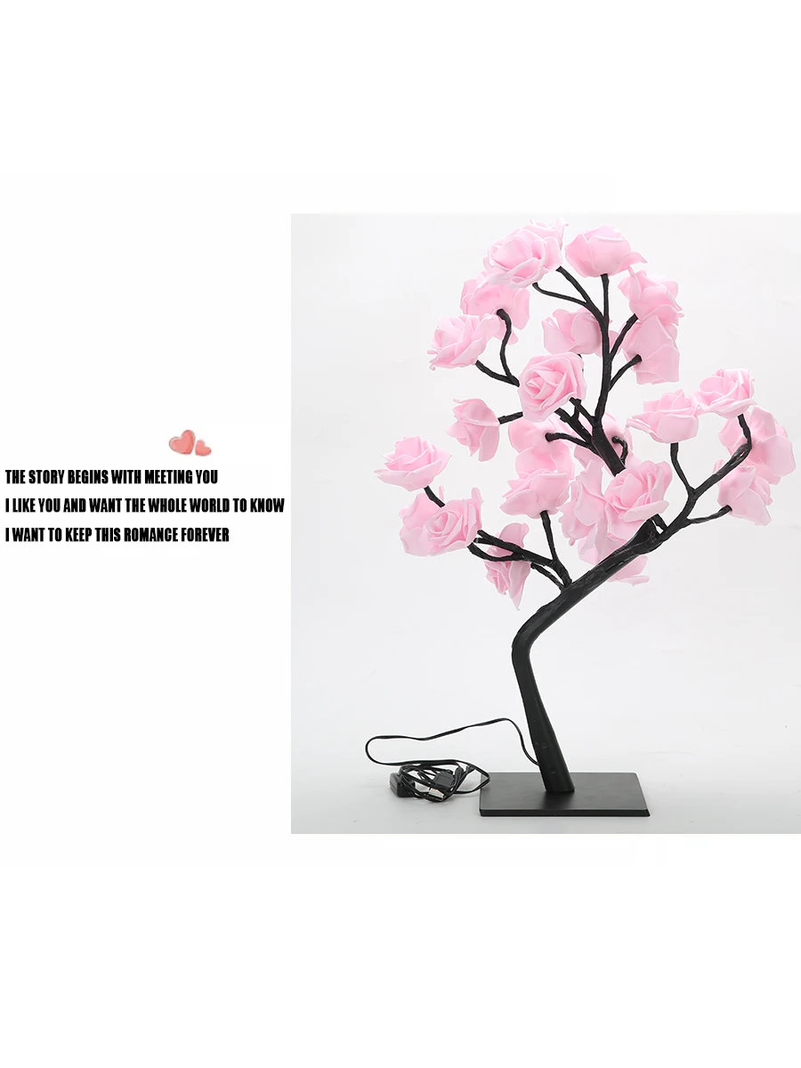 24 luci a LED per albero di rose, presa USB, lampada da tavolo, fata, fiore, luce notturna per la festa in casa, Natale, matrimonio, camera da letto, decorazione regalo 39 24 luci a LED per albero di rose, presa USB, lampada da tavolo, fata, fiore, luce notturna per la festa in casa, Natale, matrimonio, camera da letto, decorazione regalo 39