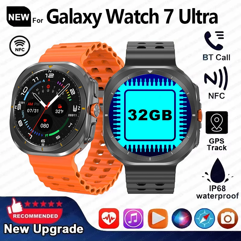 

DT Watch 7 Ultra 47mm 32GB Memory Local Music Bluetooth Call Compass 3D Menu Bluetooth SmartWatch For Samsung For Men Women 2025