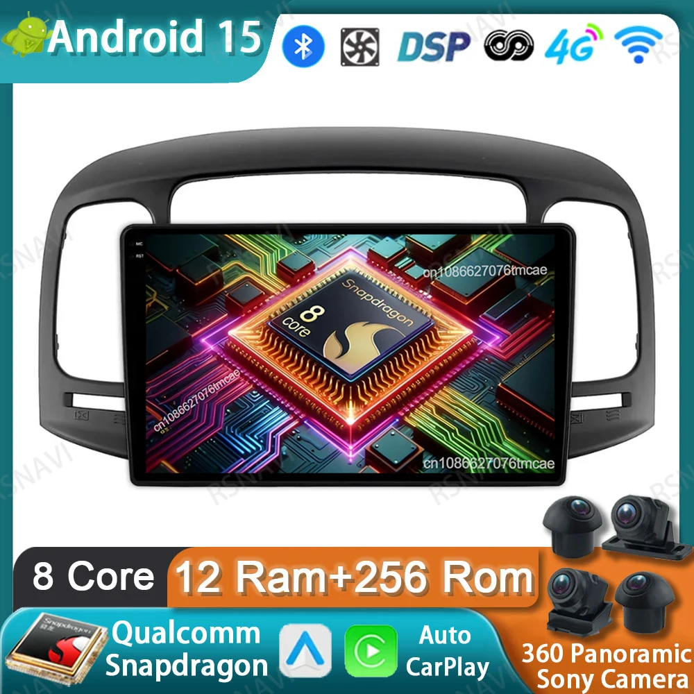 

Car Radio Android 15 For Hyundai Accent 3 2006 - 2011 GPS Head Unit 4G LTE 5G WIFI QLED Qualcomm Multimedia Autoradio DSP DVD BT
