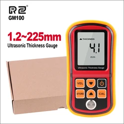 RZ Ultrasonic Thickness Gauge Meter Portable Coating Paint Thickness Gauges Range 1.2-220MM Handheld Digital Paint Gauge Tester