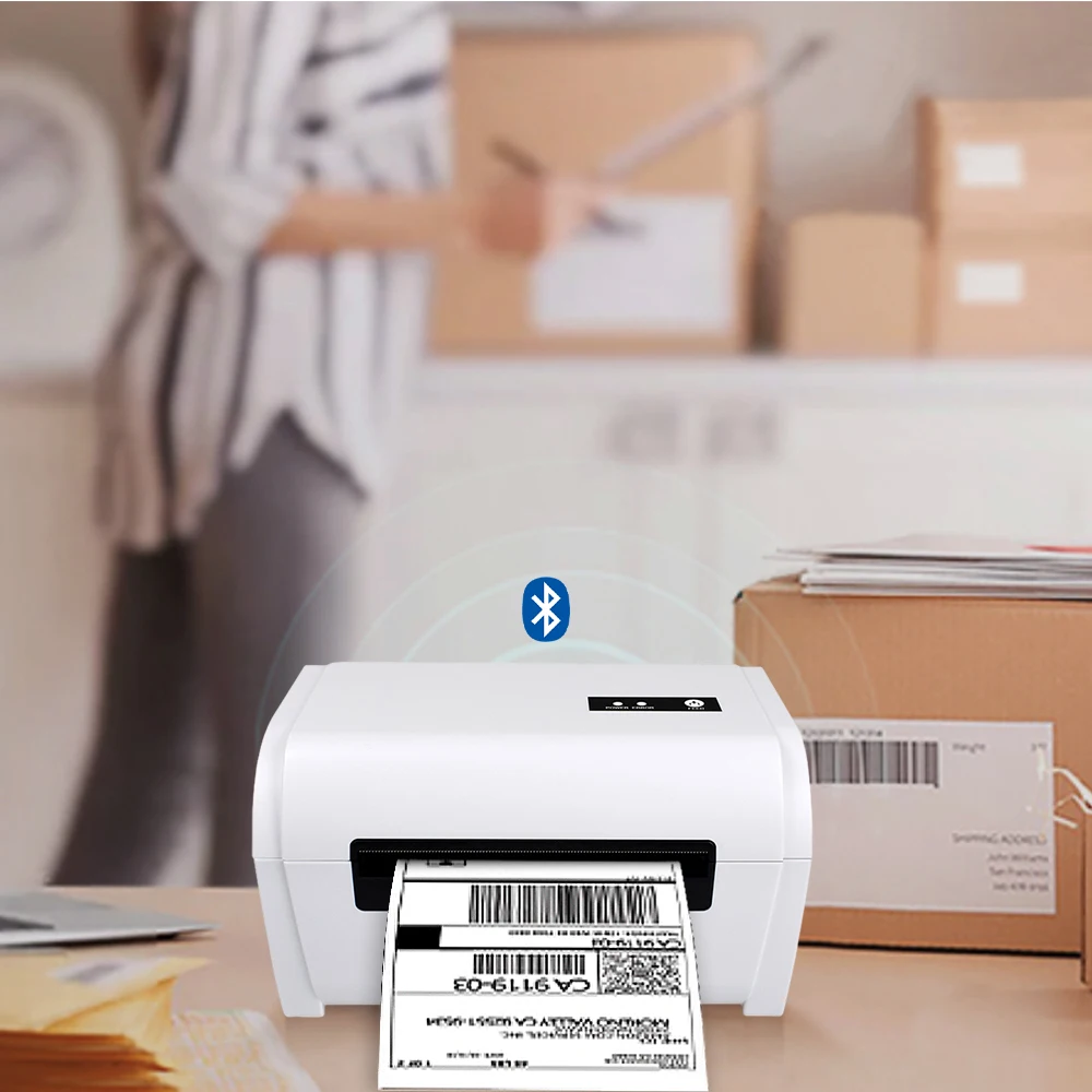 2023 Shipping Thermal Label Printer 4x6 110mm 160mm/s 203dpi High Speed Express Warehouse Label Thermal Printer