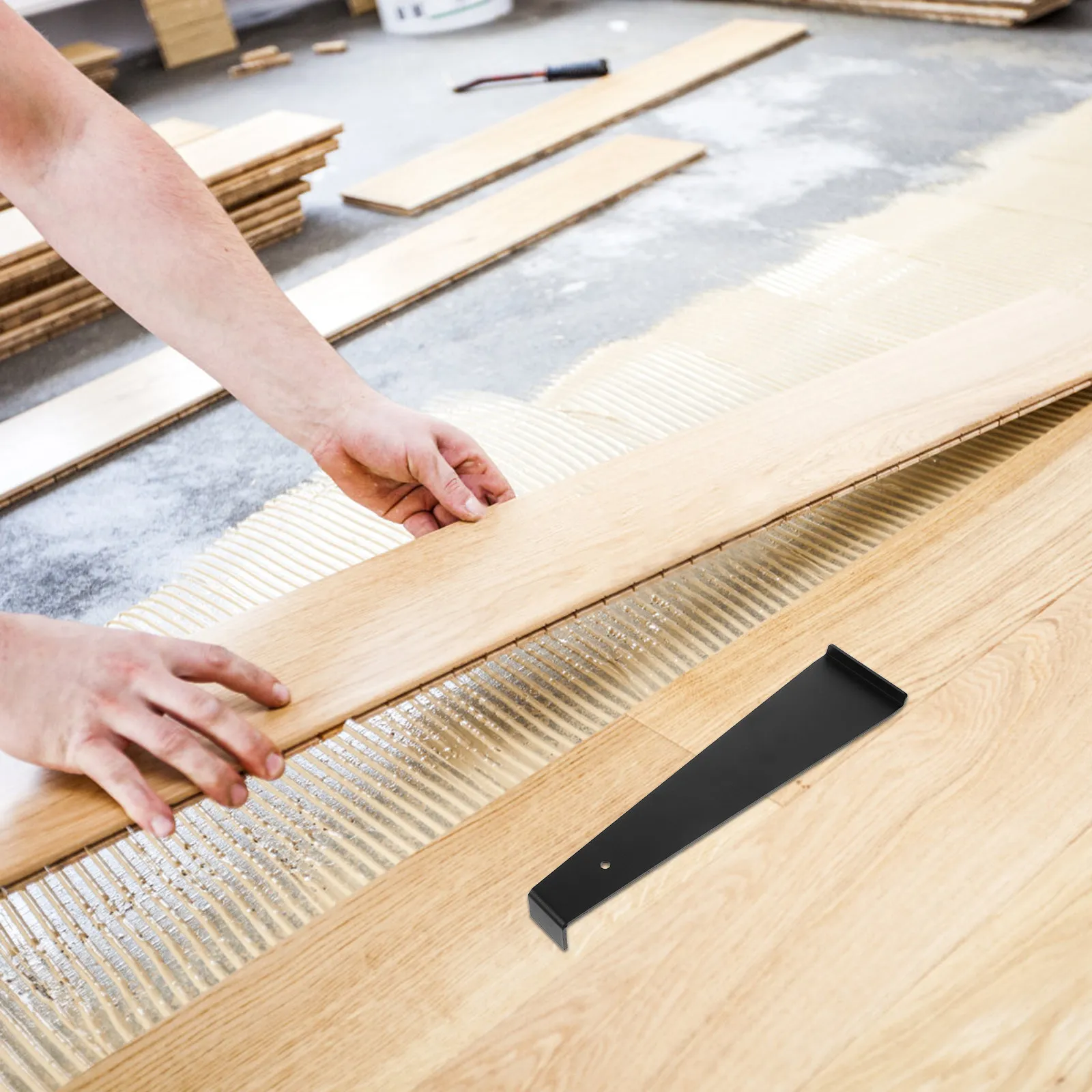 

Heavy Duty Metal Flooring Installation Pull Bar for Laminate Vinyl Hardwood Wood Flooring Tight Edge Installation