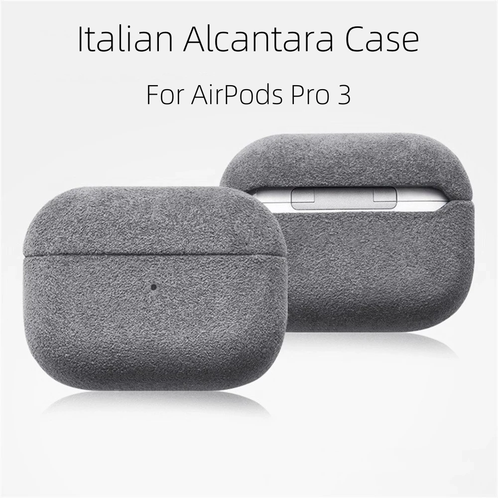 

Leather Case For AirPods Pro 3 Italian Alcantara Case Luxury Leather Protective Cover for AirPods Pro 3 Business Earphone Cases
