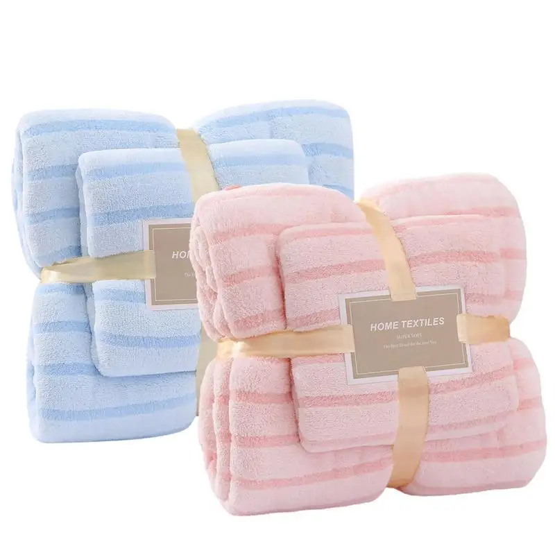 

Ultra Soft Towel Set Adult Coral Wool Bath Towel Set High Absorption Quick Dry Soft And Fluffy Coral Hand Body Bath Towels