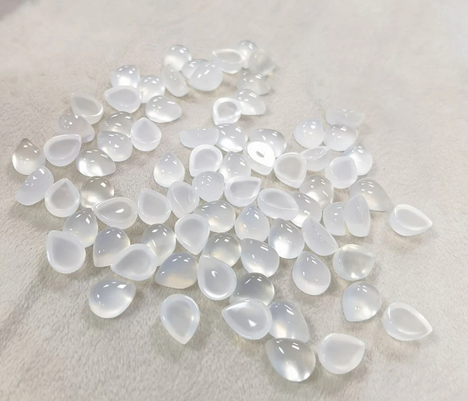 حبة إليان العقيق الرمادي الطبيعي ، أحجار كريمة قطرة الكمثرى ، وجه خاتم مجوهرات ، جوهرة حقيقية للبيع ، 6 × 8 ، 13 × 18 ، 10: 50 لكل عبوة #5